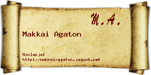 Makkai Agaton névjegykártya